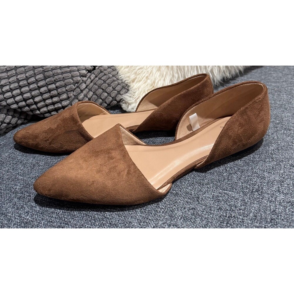 A new day cognac suede ballet flats 9